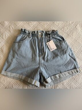 NWT Zenana High Rise Denim Shorts XL